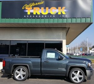 Navy blue pickup truck