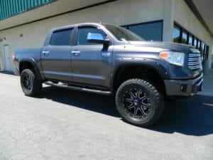 Dark gray pickup truck