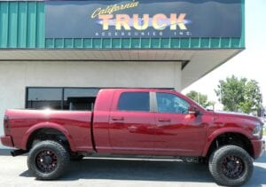 Maroon pickup truck